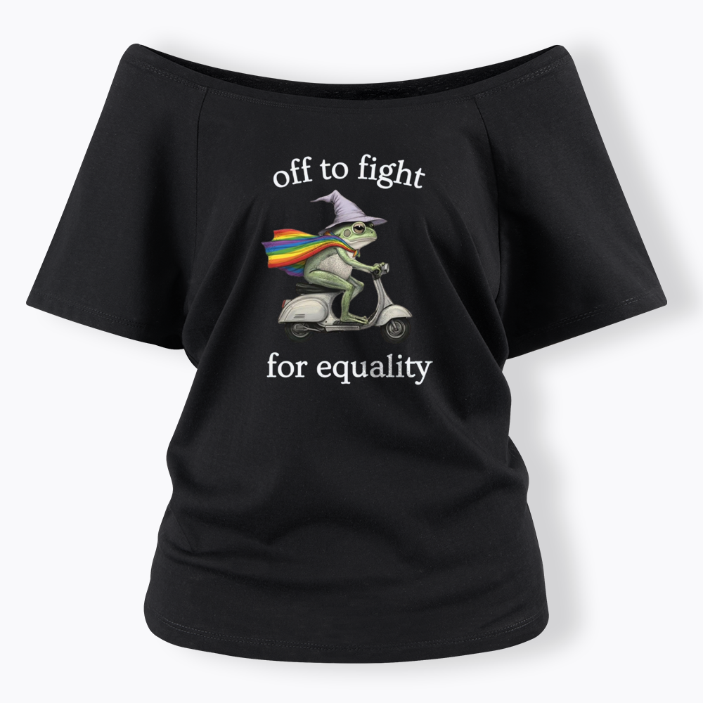 Off to fight for Equality Off Shoulder T-shirt