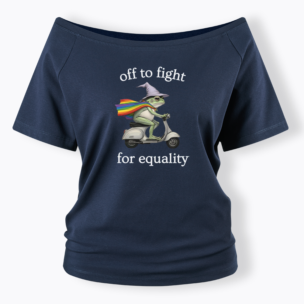 Off to fight for Equality Off Shoulder T-shirt