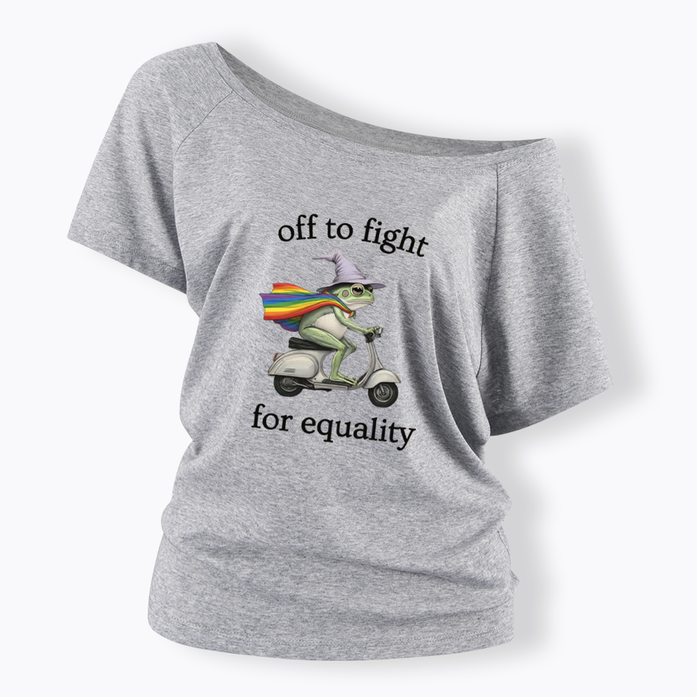 Off to fight for Equality Off Shoulder T-shirt