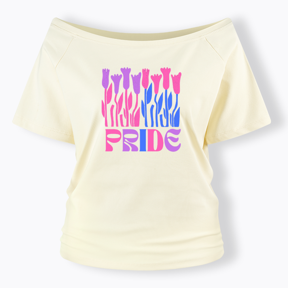 Subtle Bi Pride Off Shoulder T-shirt