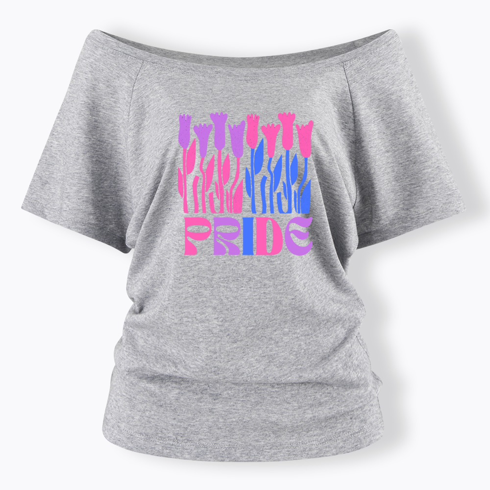 Subtle Bi Pride Off Shoulder T-shirt