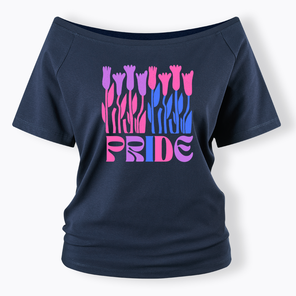 Subtle Bi Pride Off Shoulder T-shirt