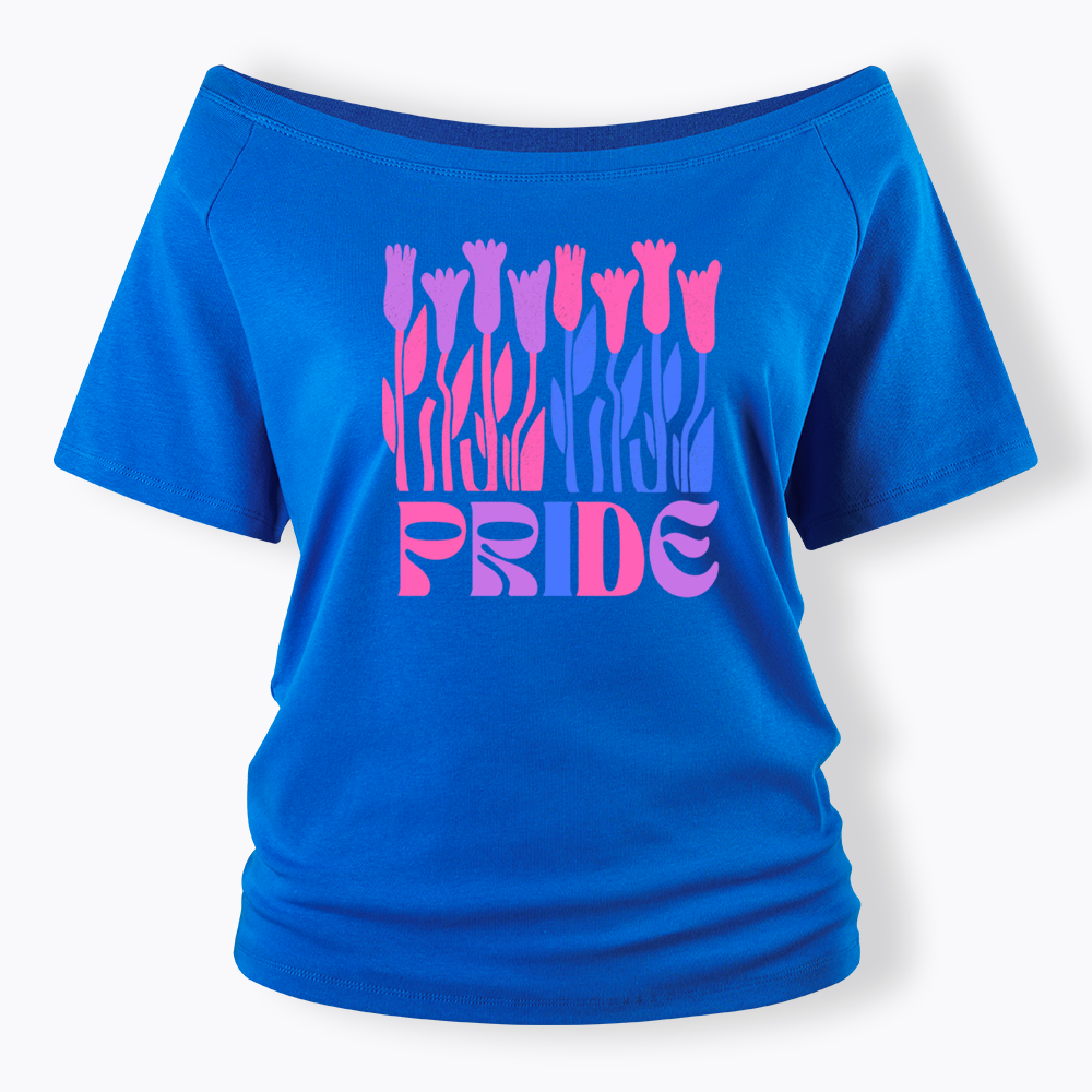 Subtle Bi Pride Off Shoulder T-shirt