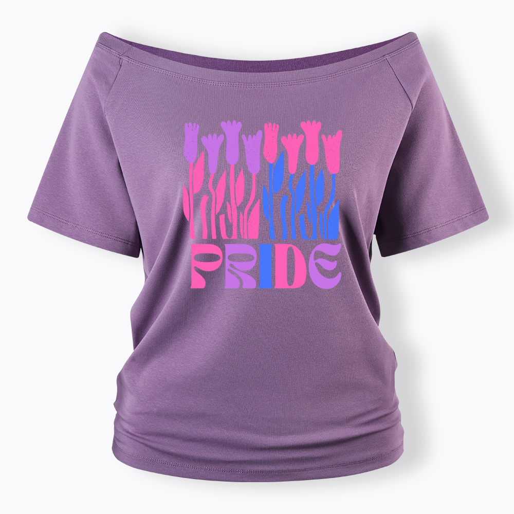 Subtle Bi Pride Off Shoulder T-shirt