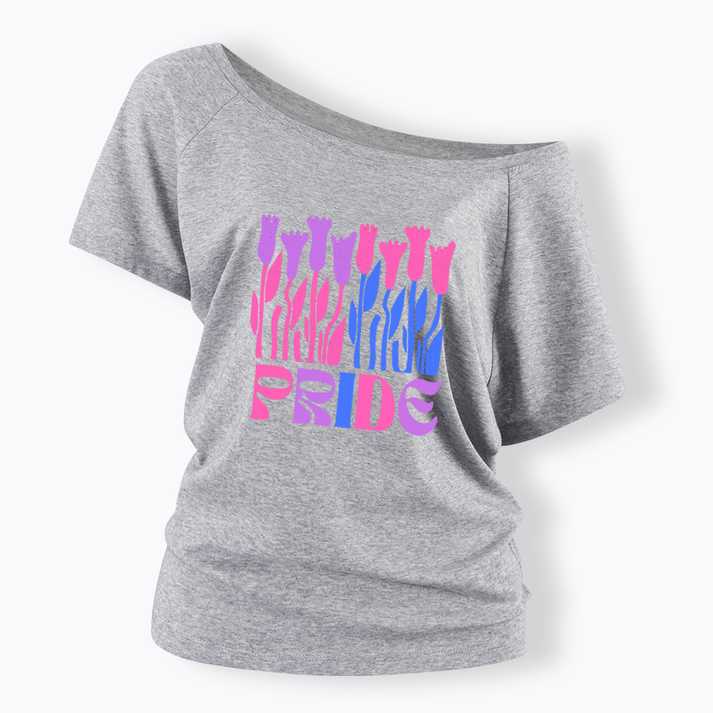 Subtle Bi Pride Off Shoulder T-shirt