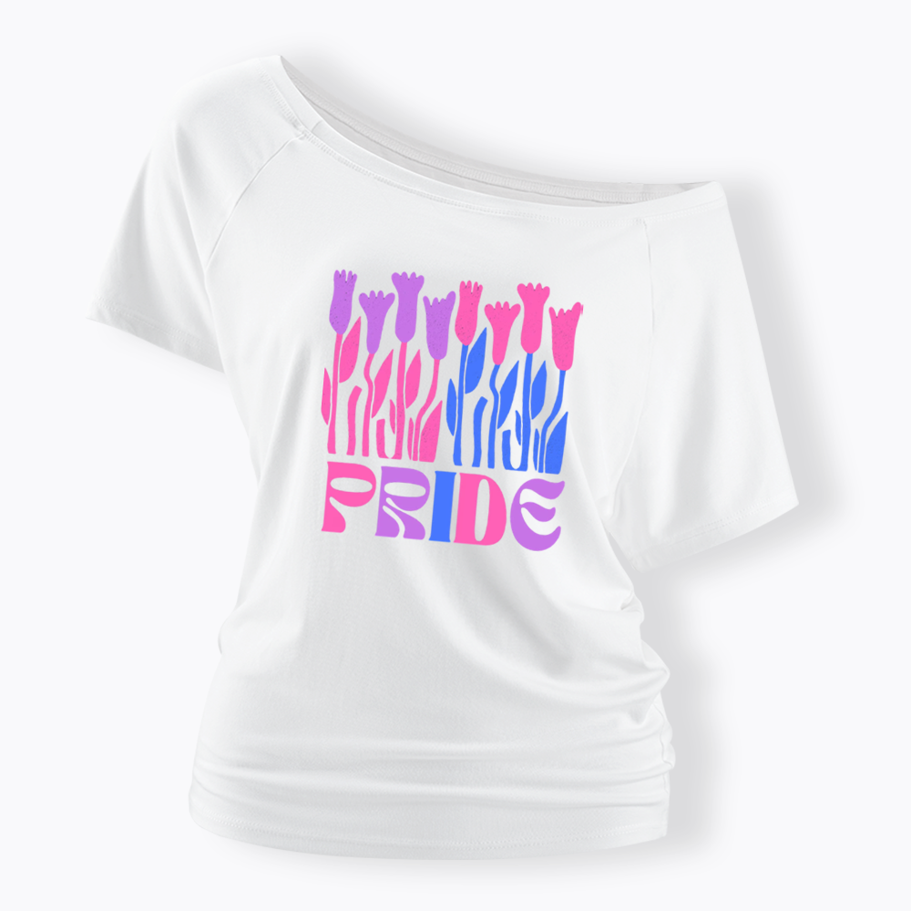Subtle Bi Pride Off Shoulder T-shirt
