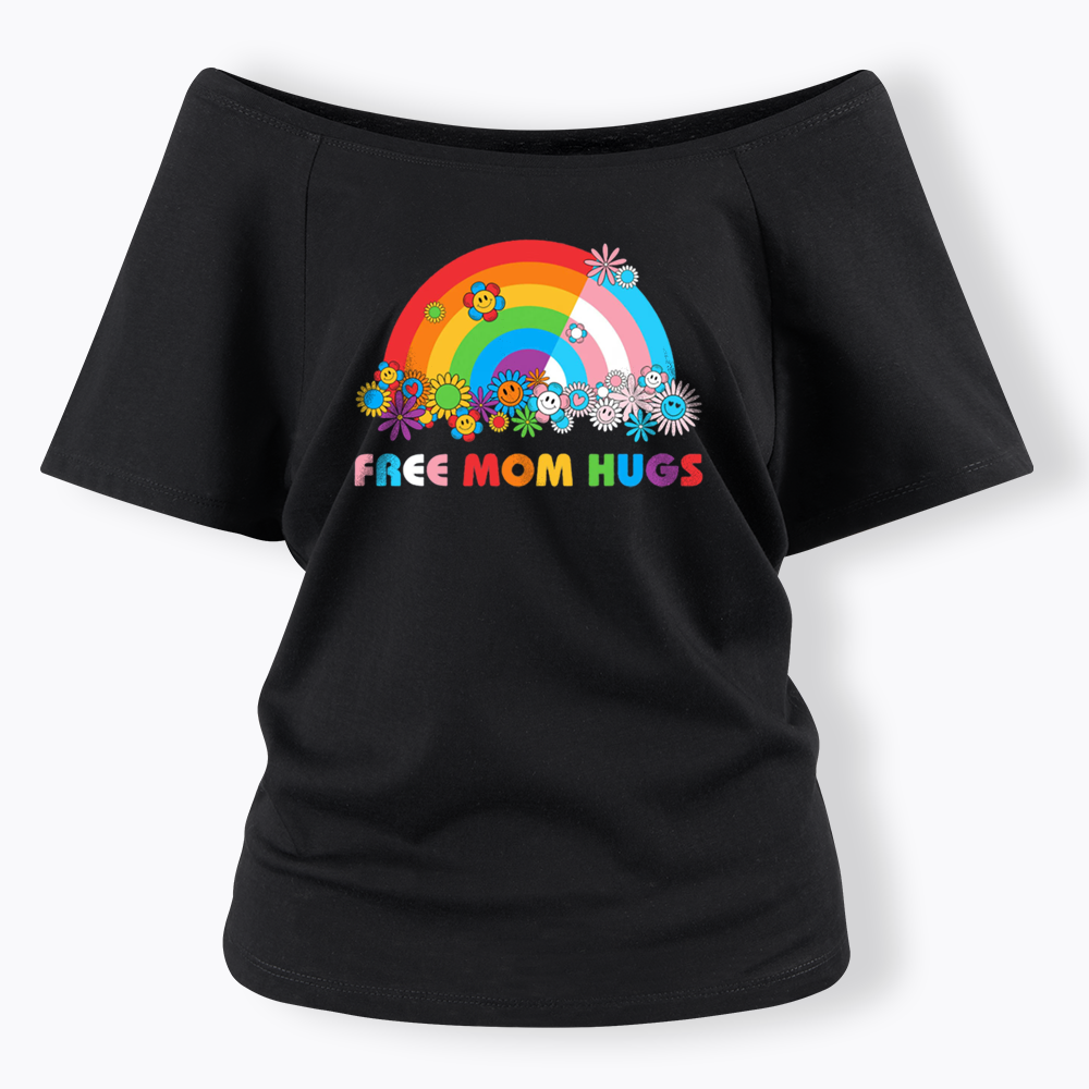 Free Mom Hugs Off Shoulder T-shirt