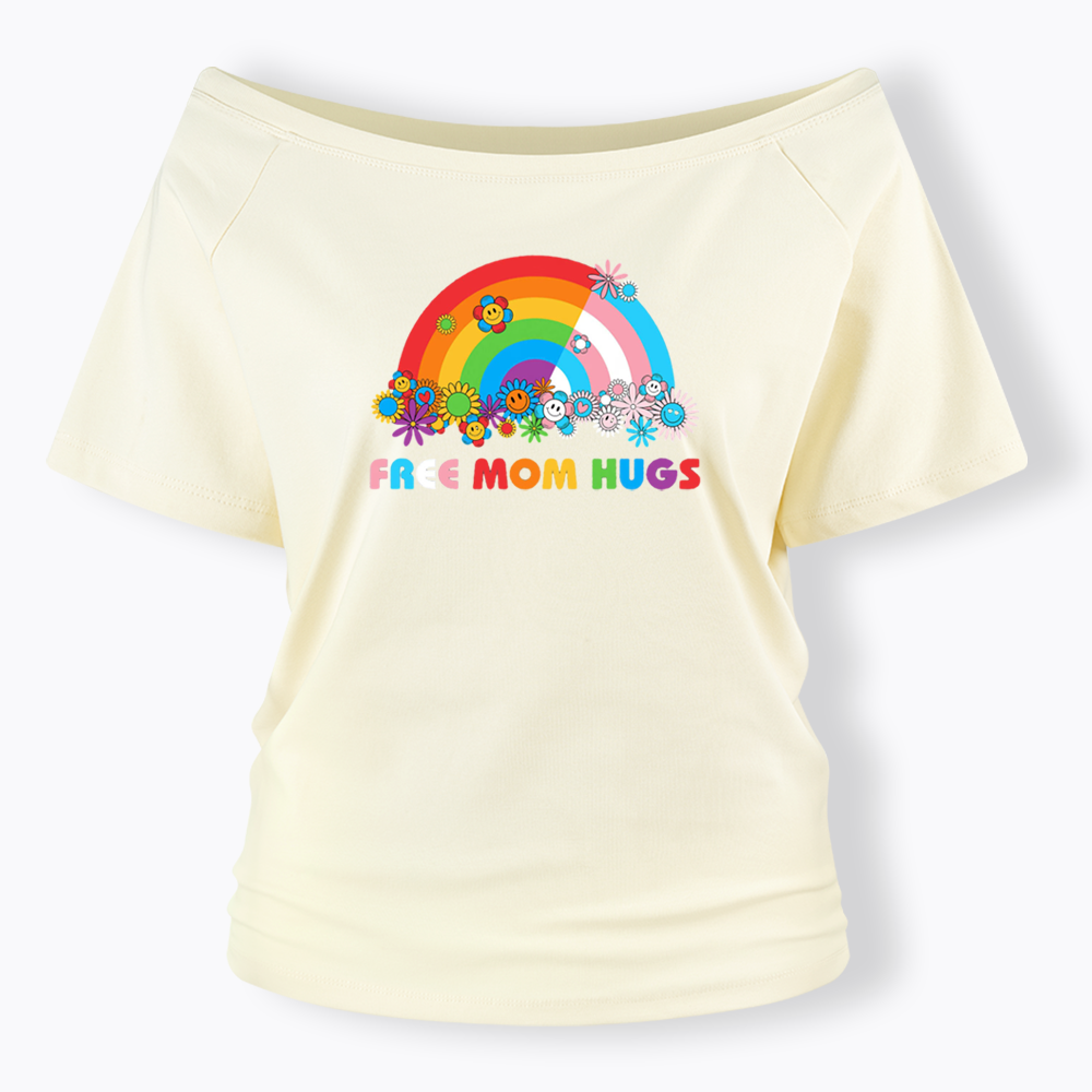 Free Mom Hugs Off Shoulder T-shirt