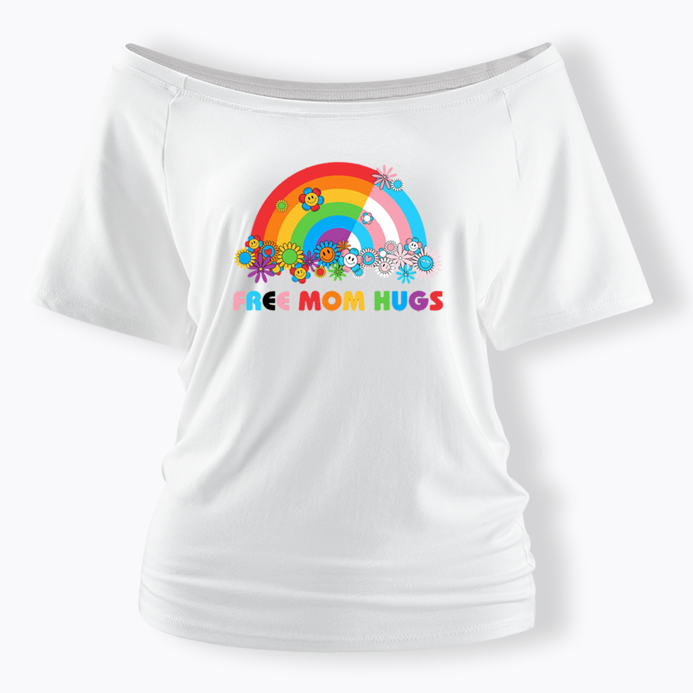 Free Mom Hugs Off Shoulder T-shirt