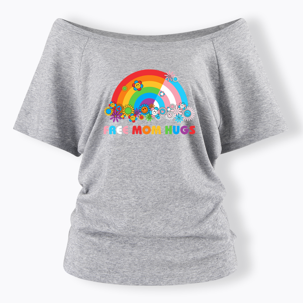 Free Mom Hugs Off Shoulder T-shirt