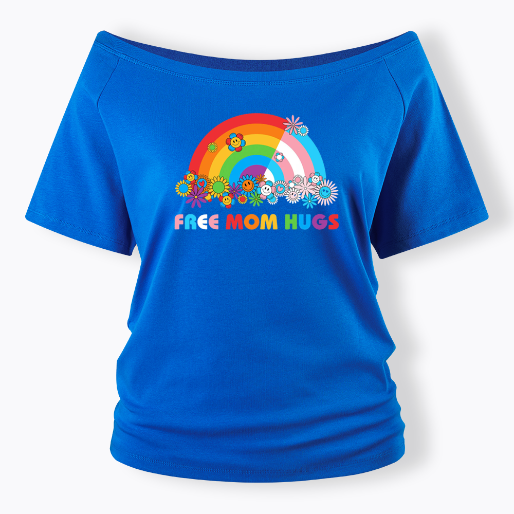 Free Mom Hugs Off Shoulder T-shirt