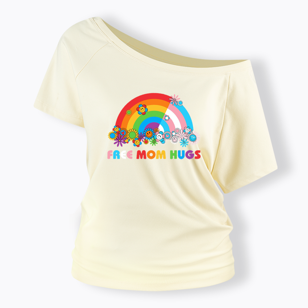 Free Mom Hugs Off Shoulder T-shirt
