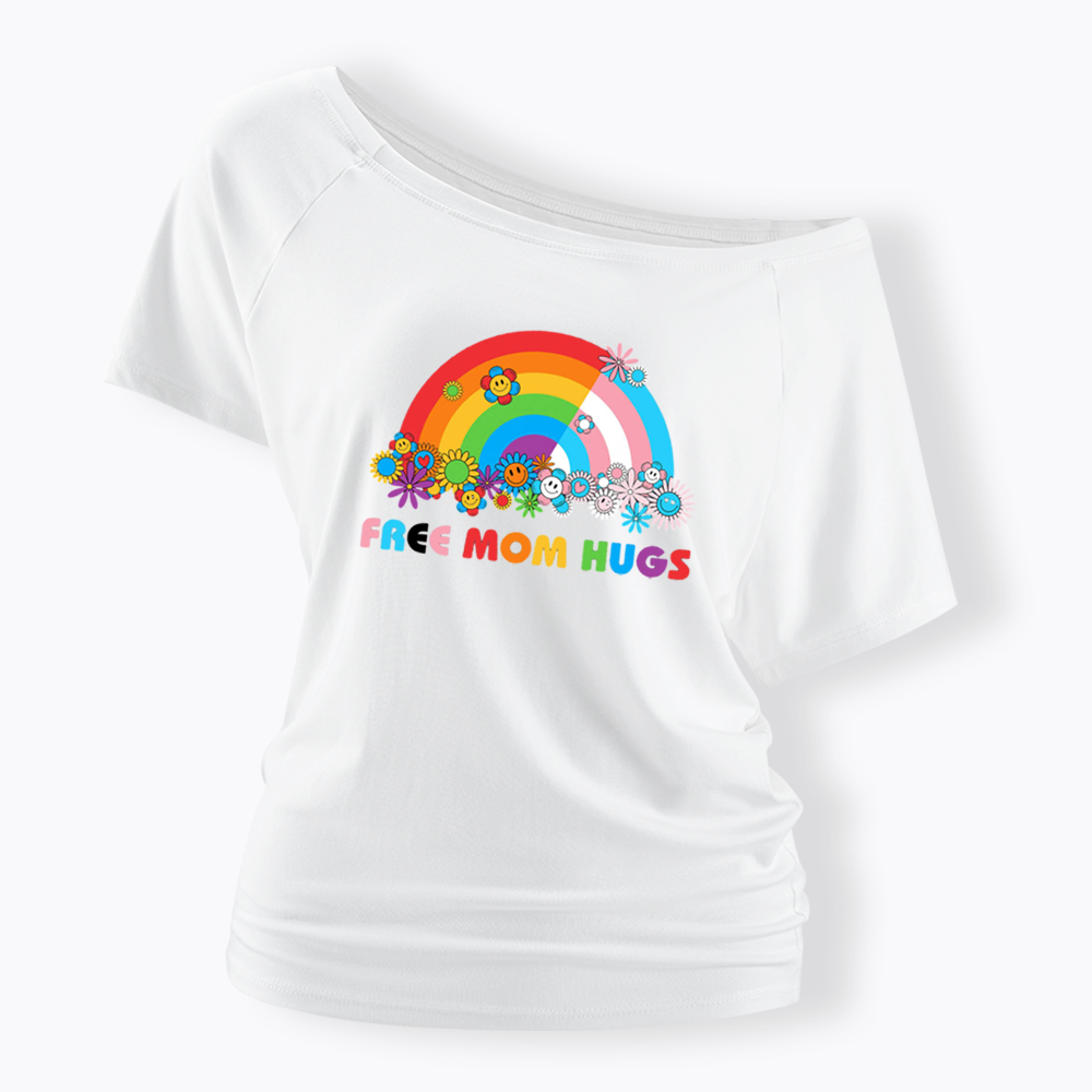 Free Mom Hugs Off Shoulder T-shirt
