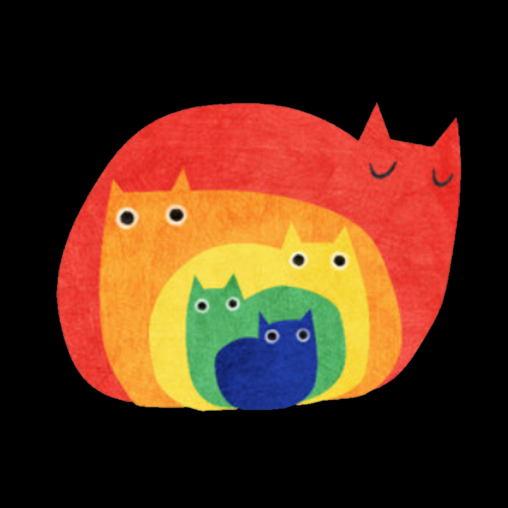Rainbow Cats Off Shoulder T-shirt
