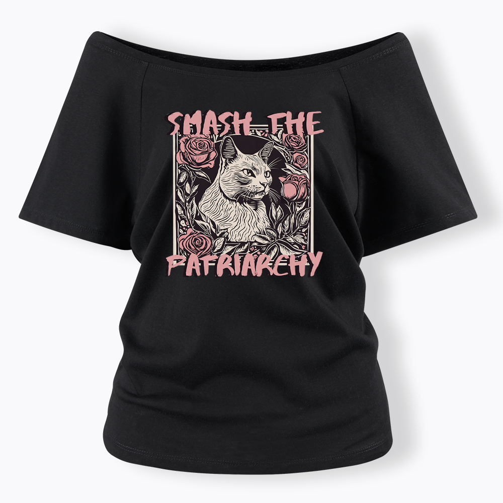 Smash the patriarchy Off Shoulder T-shirt