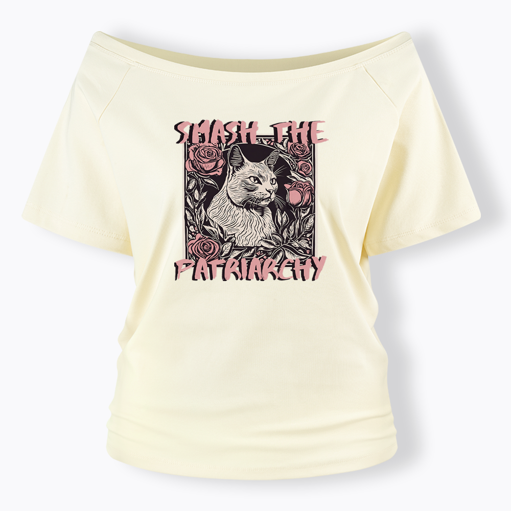 Smash the patriarchy Off Shoulder T-shirt