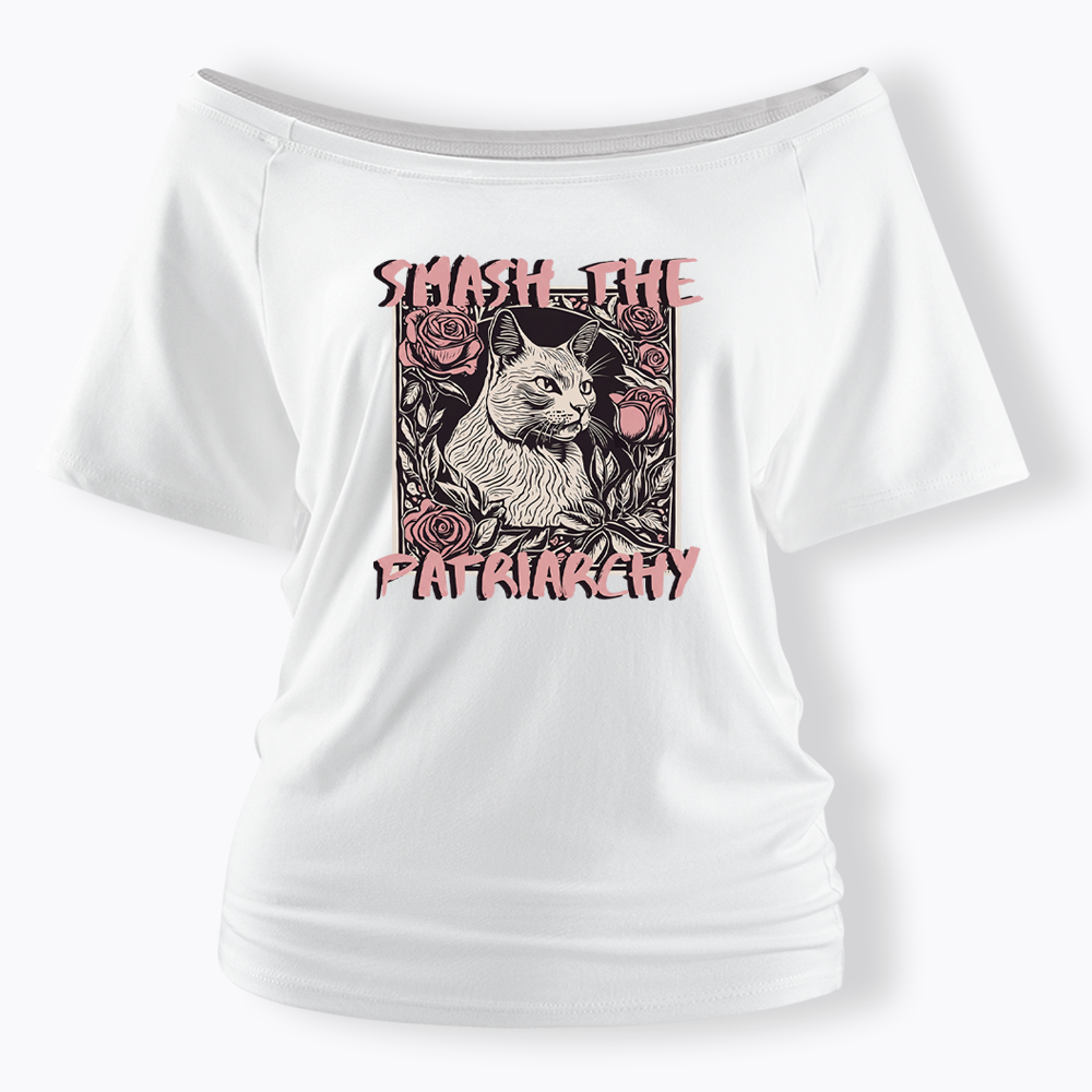 Smash the patriarchy Off Shoulder T-shirt