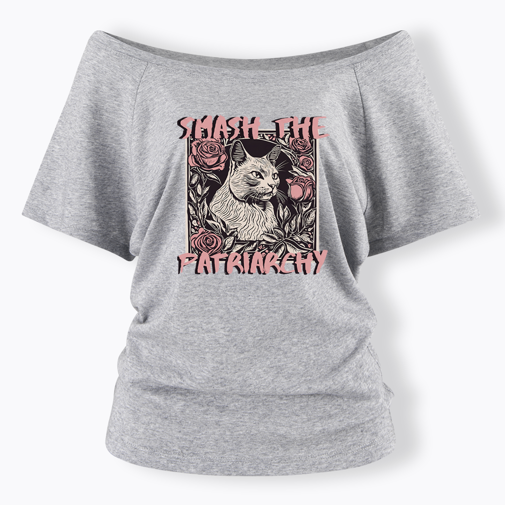 Smash the patriarchy Off Shoulder T-shirt