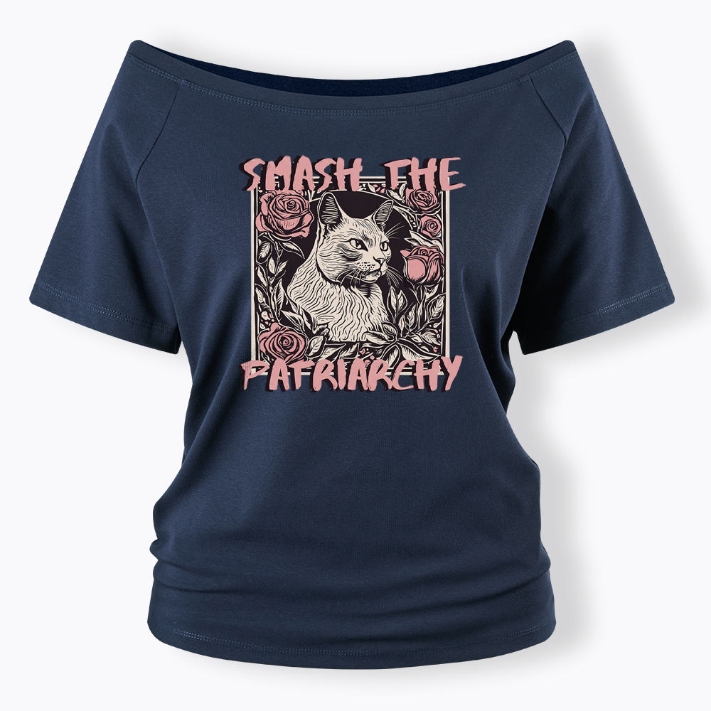 Smash the patriarchy Off Shoulder T-shirt