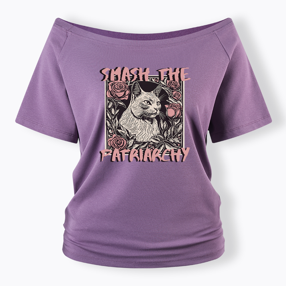 Smash the patriarchy Off Shoulder T-shirt
