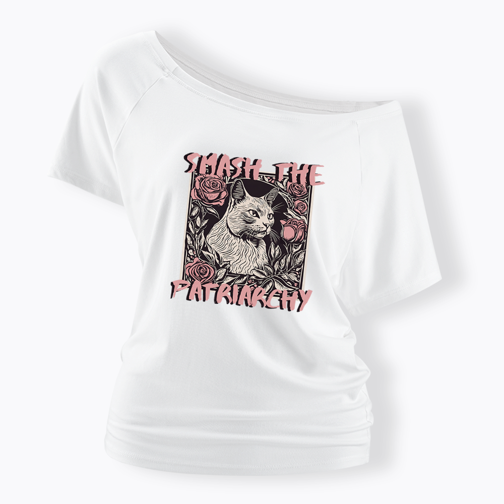 Smash the patriarchy Off Shoulder T-shirt