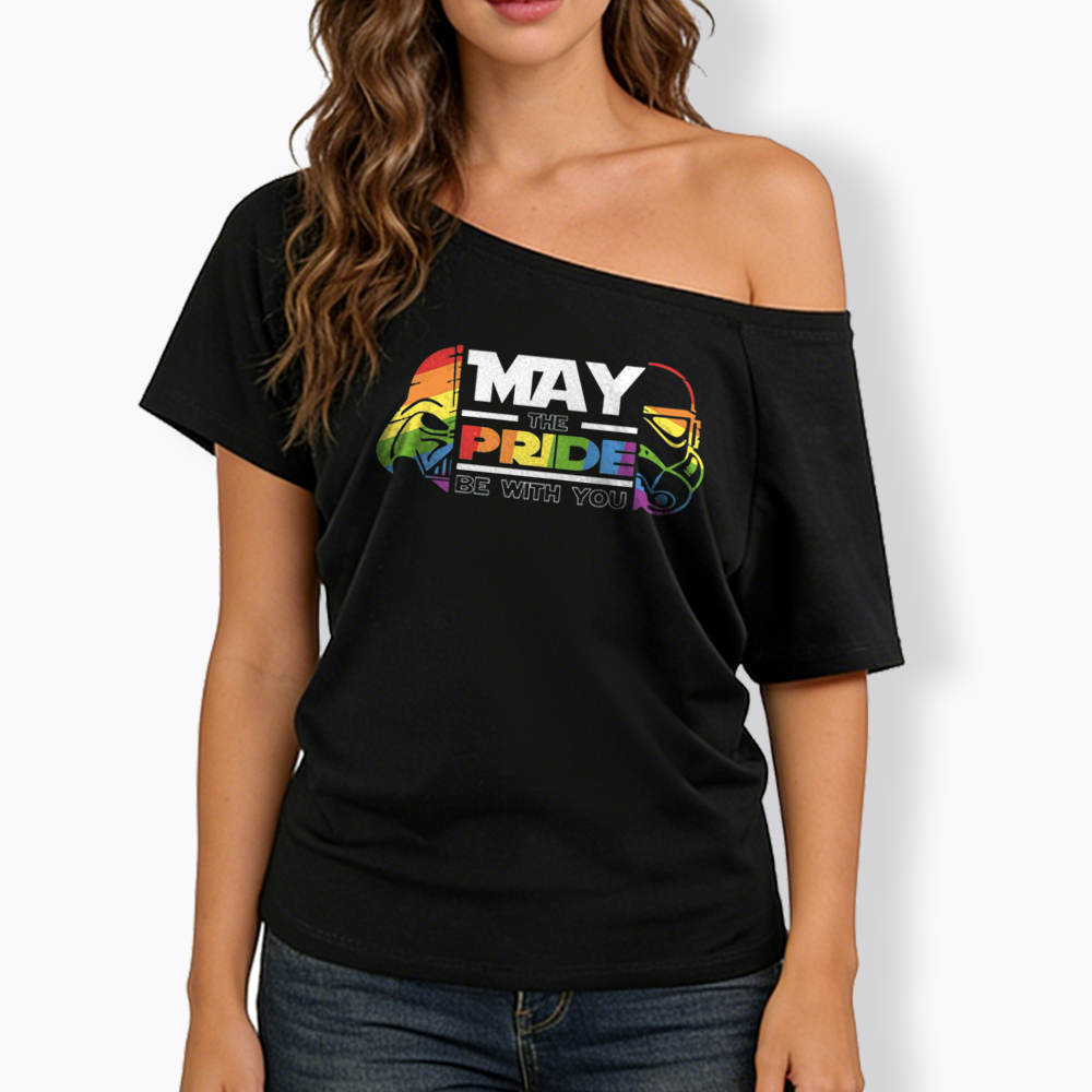 May the Pride be with You Off Shoulder T-shirt