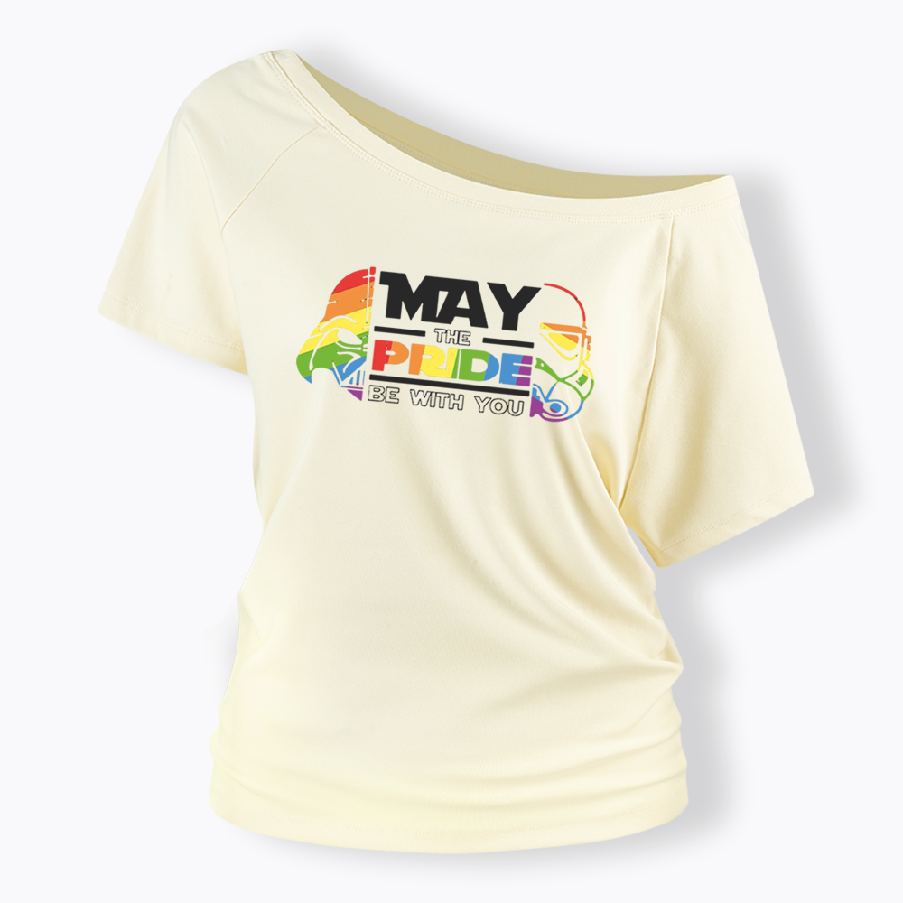May the Pride be with You Off Shoulder T-shirt