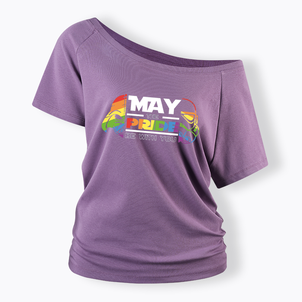 May the Pride be with You Off Shoulder T-shirt