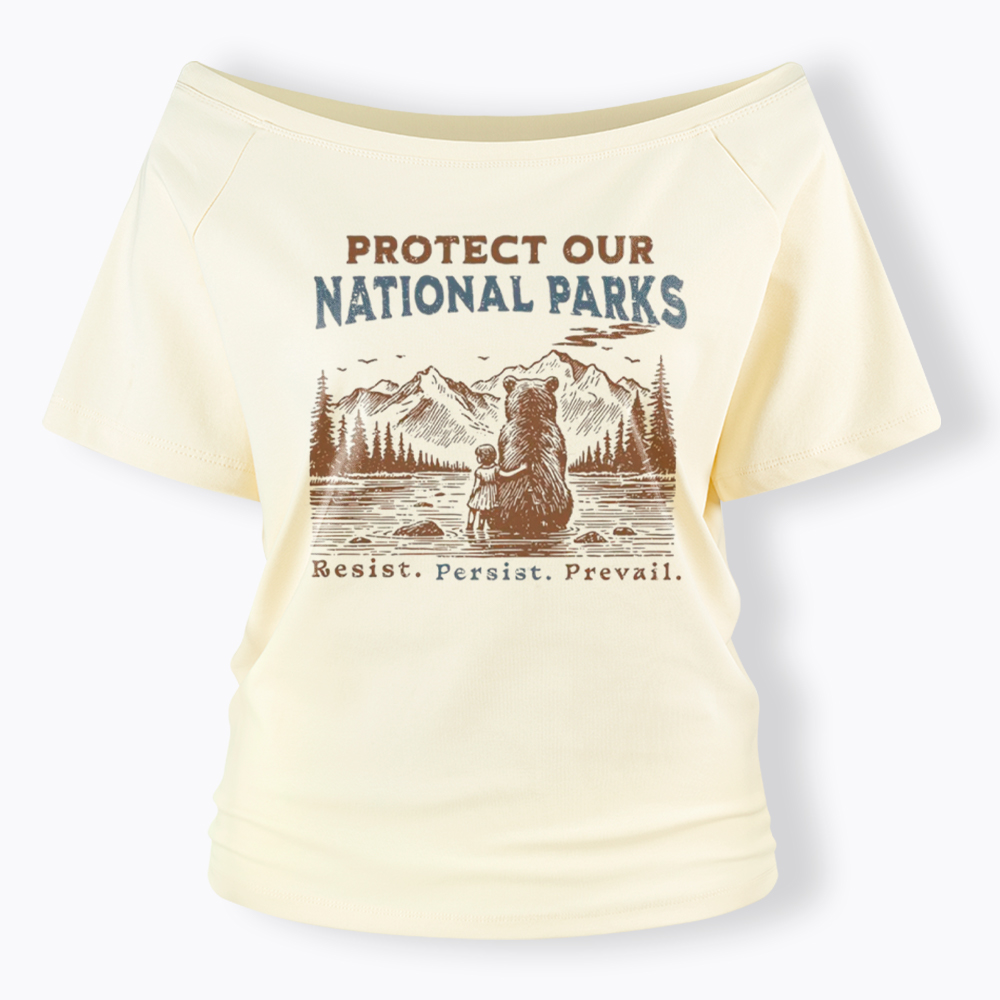 Protect Our National Parks Off Shoulder T-Shirt