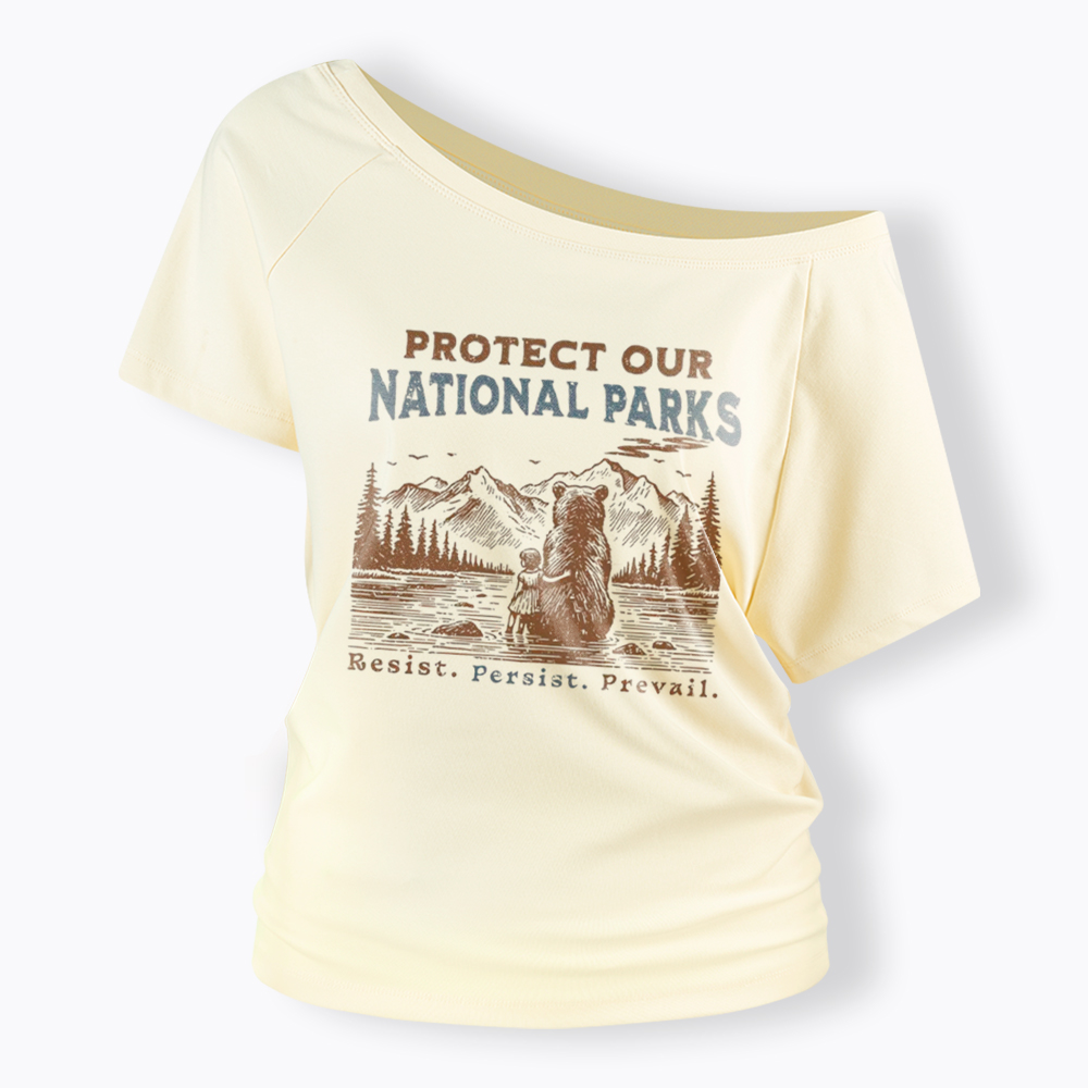Protect Our National Parks Off Shoulder T-Shirt
