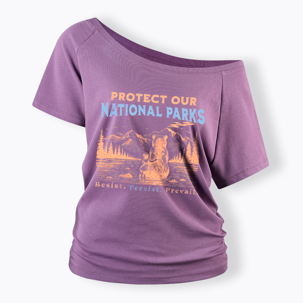 Protect Our National Parks Off Shoulder T-Shirt