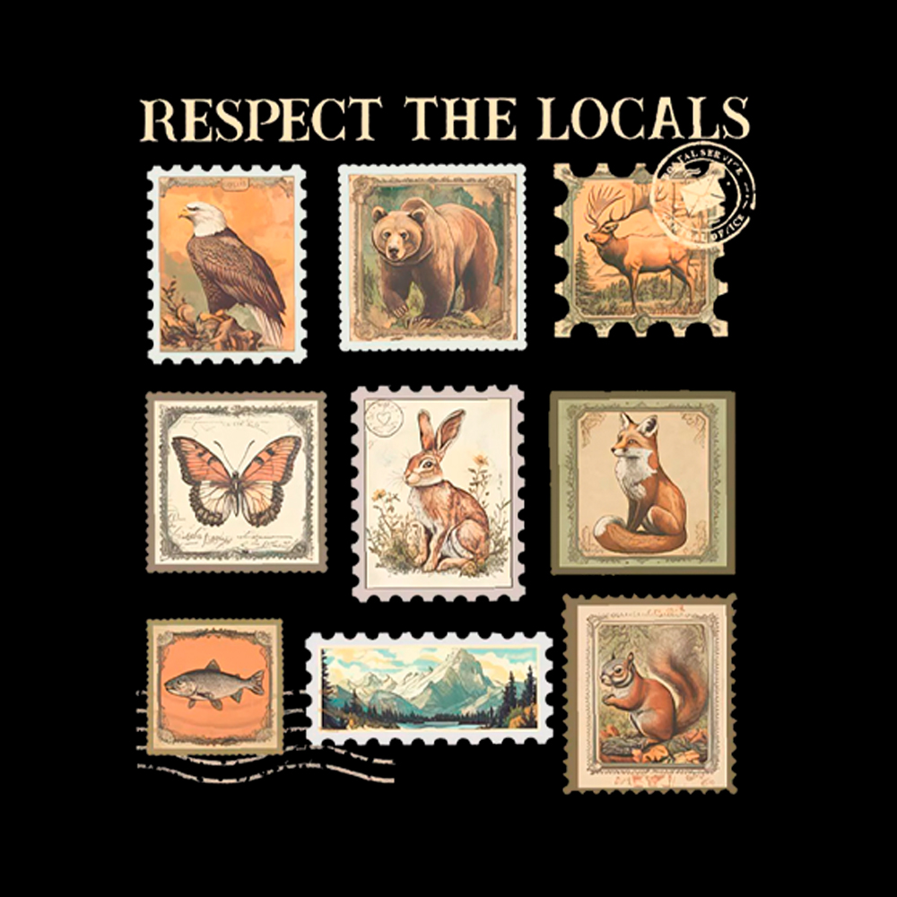 Respect The Local Wildlife Off Shoulder T-Shirt