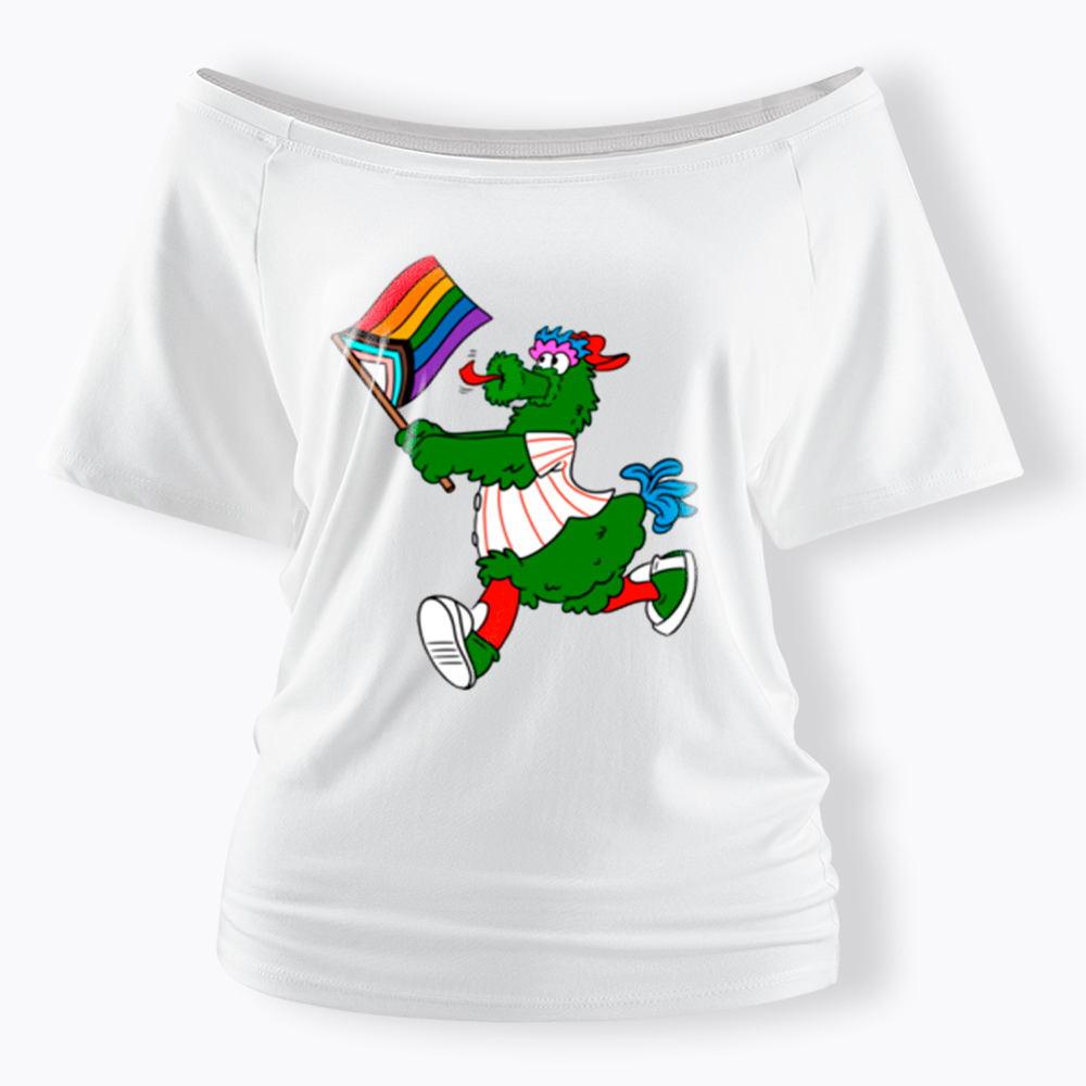 Phanatic with Pride Flag Off Shoulder T-Shirt