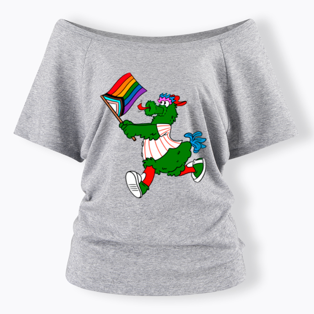 Phanatic with Pride Flag Off Shoulder T-Shirt