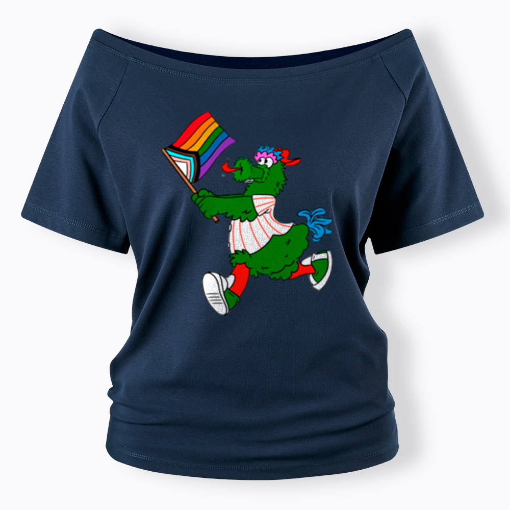 Phanatic with Pride Flag Off Shoulder T-Shirt