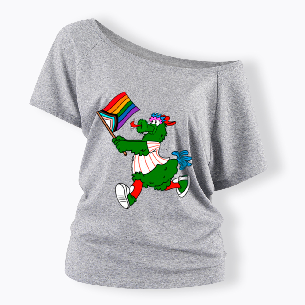 Phanatic with Pride Flag Off Shoulder T-Shirt