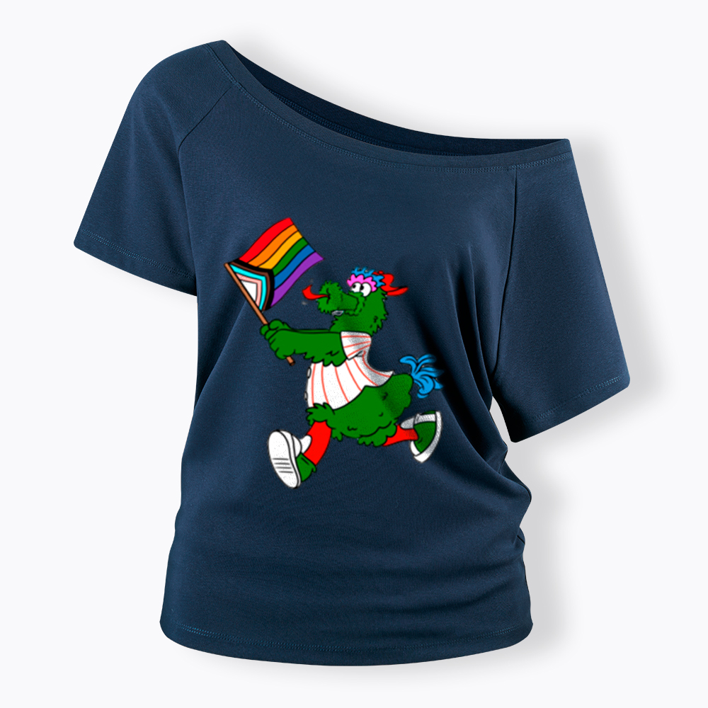 Phanatic with Pride Flag Off Shoulder T-Shirt