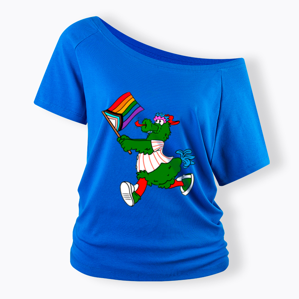 Phanatic with Pride Flag Off Shoulder T-Shirt