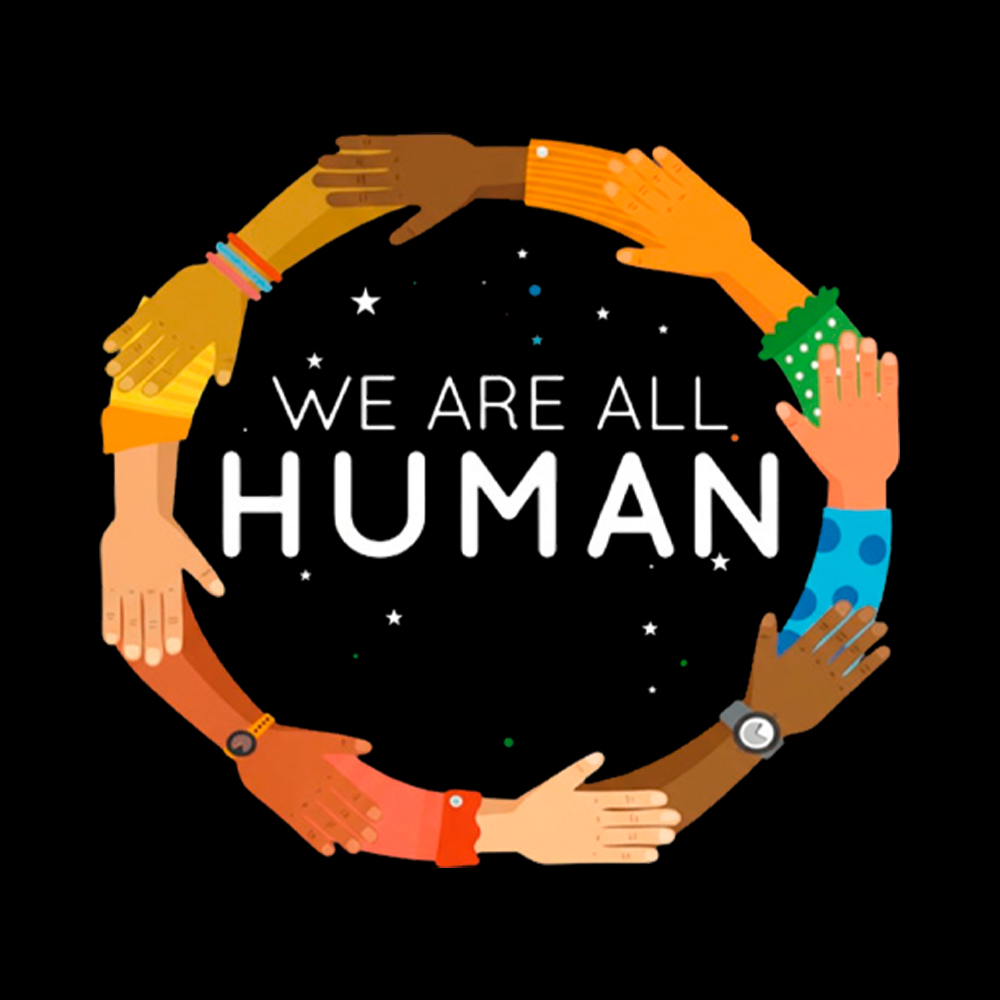 We Are All Human Racial Justice Human Equality Inclusion Off Shoulder T-Shirt