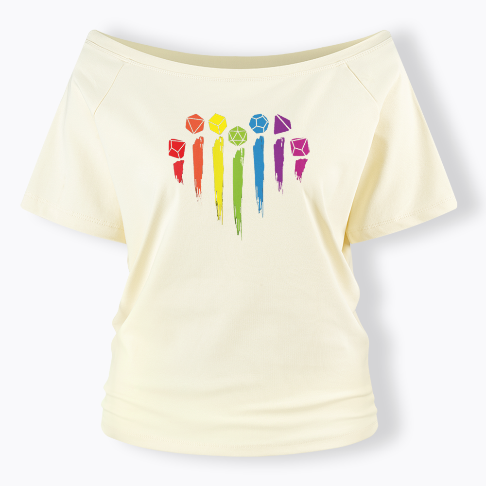 D&D Rainbow Off Shoulder T-shirt