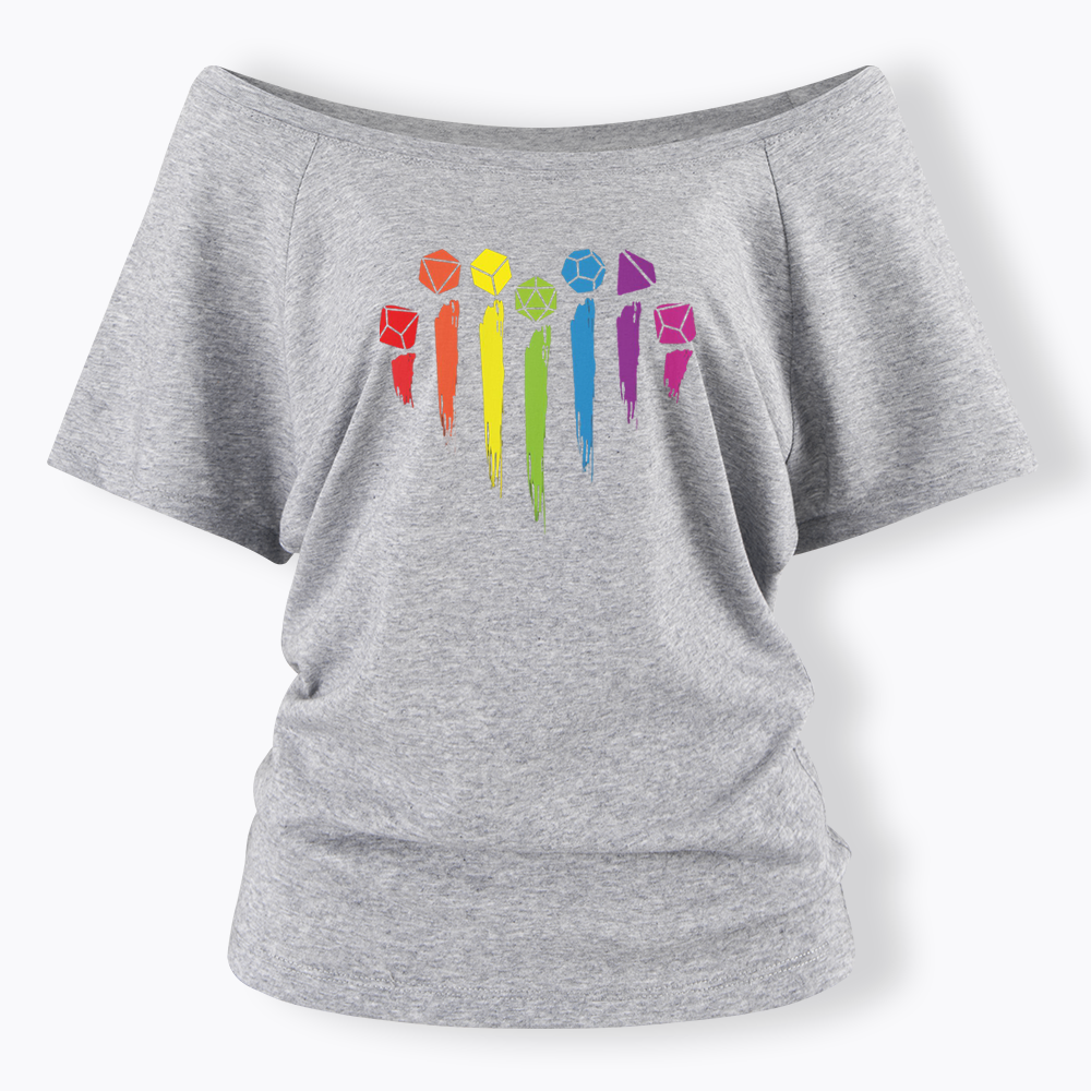 D&D Rainbow Off Shoulder T-shirt