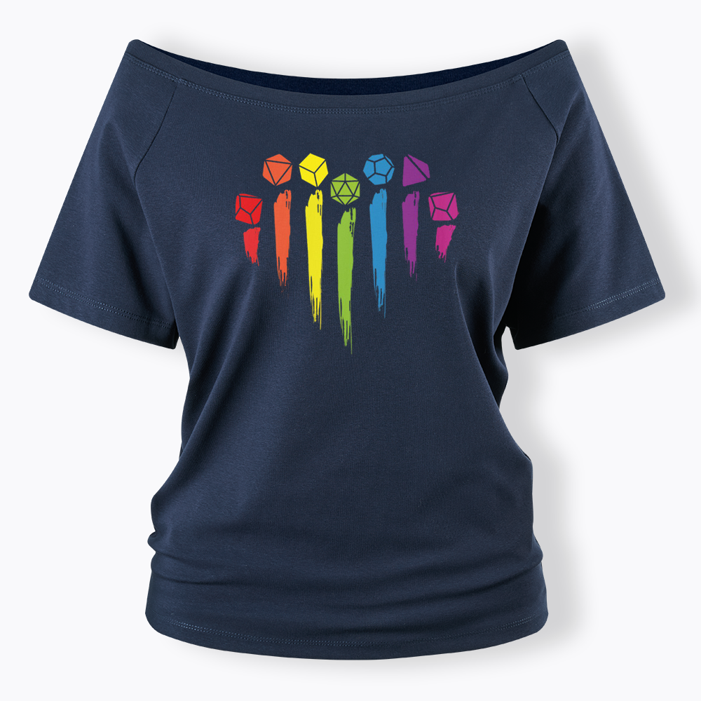 D&D Rainbow Off Shoulder T-shirt
