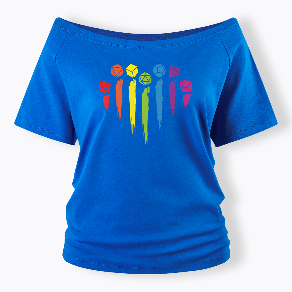 D&D Rainbow Off Shoulder T-shirt