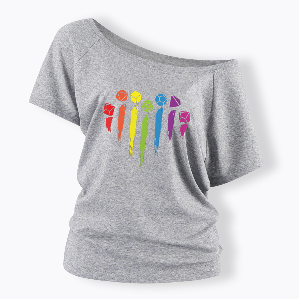 D&D Rainbow Off Shoulder T-shirt
