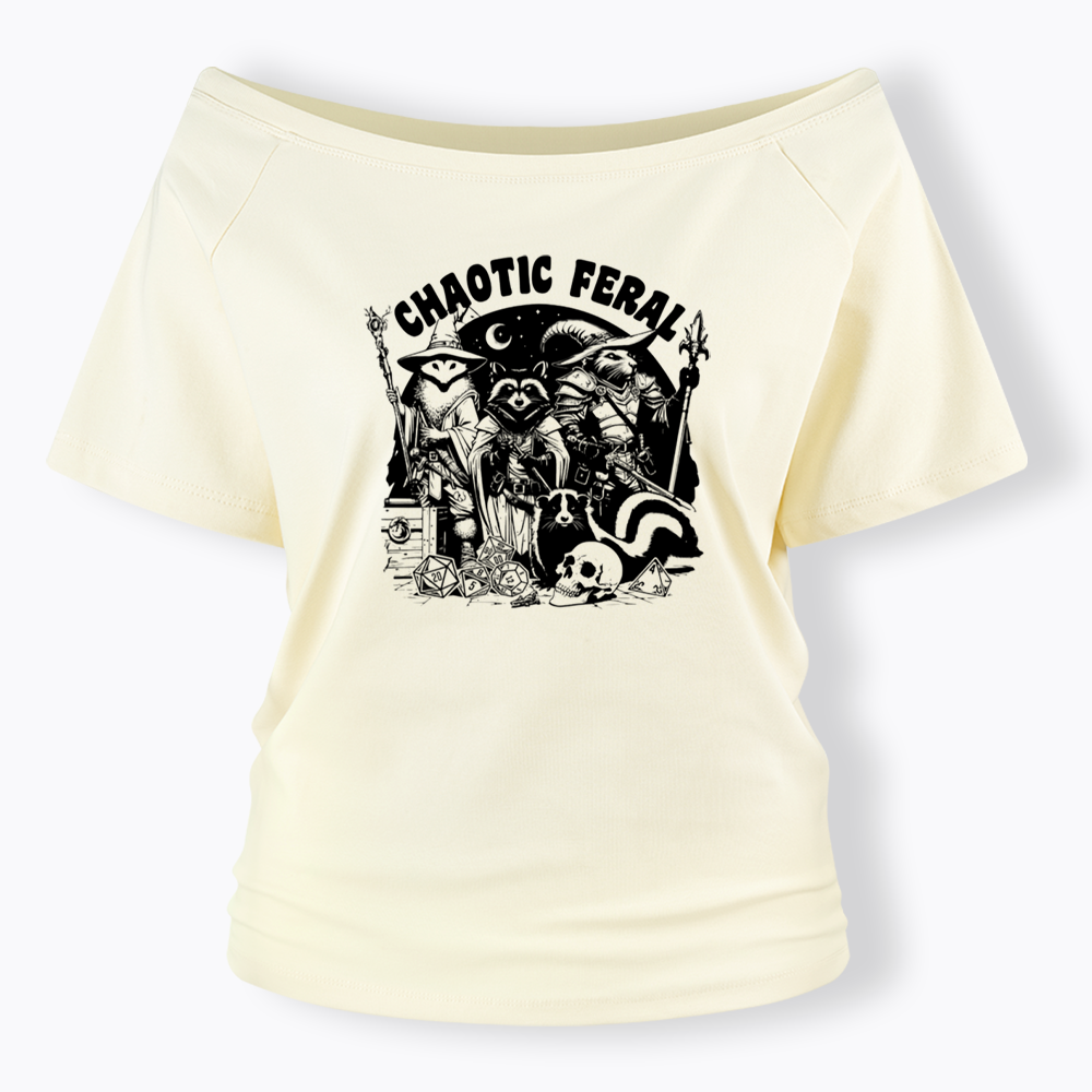Chaotic Feral Off Shoulder T-shirt