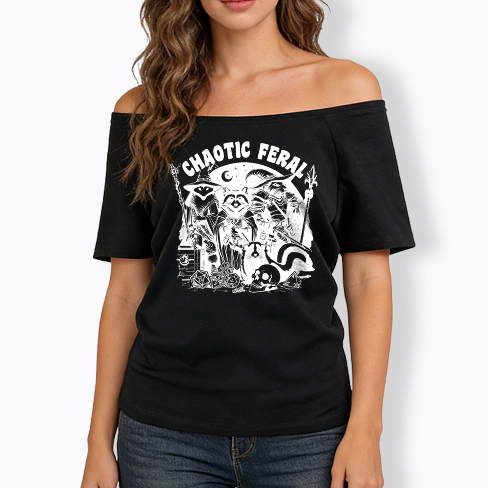 Chaotic Feral Off Shoulder T-shirt
