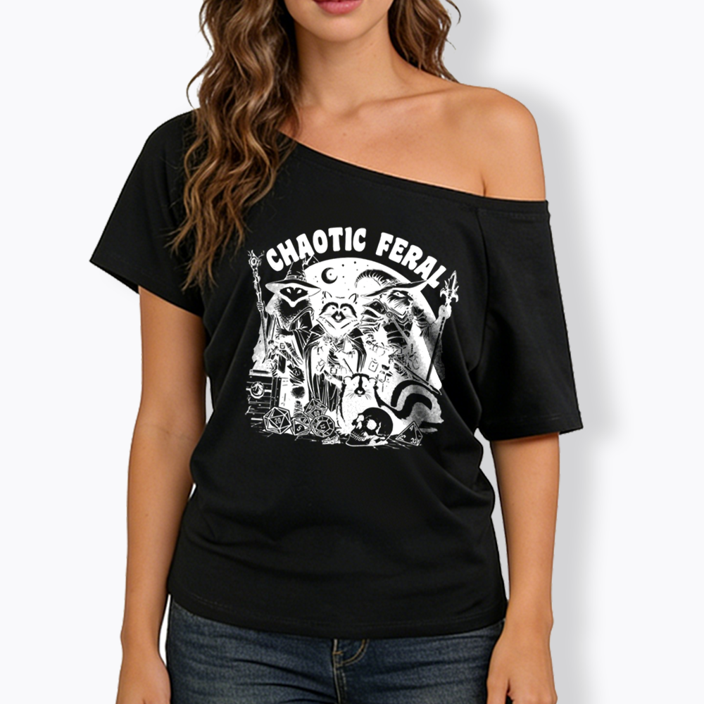 Chaotic Feral Off Shoulder T-shirt