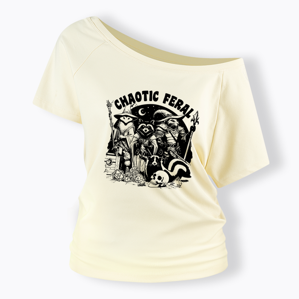 Chaotic Feral Off Shoulder T-shirt