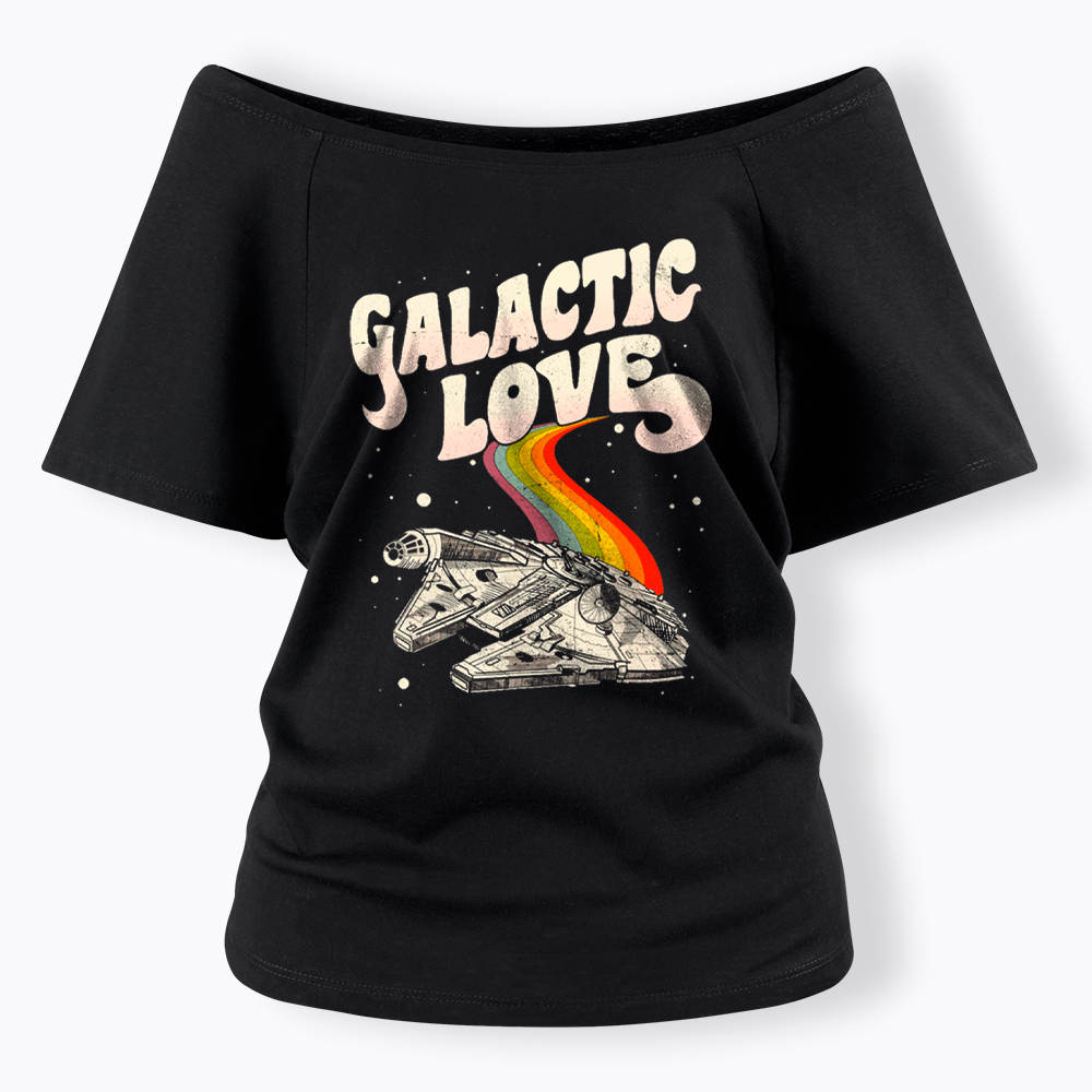May The 4th Be With You Rainbow Off Shoulder T-Shirt