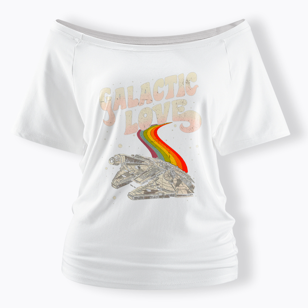 May The 4th Be With You Rainbow Off Shoulder T-Shirt